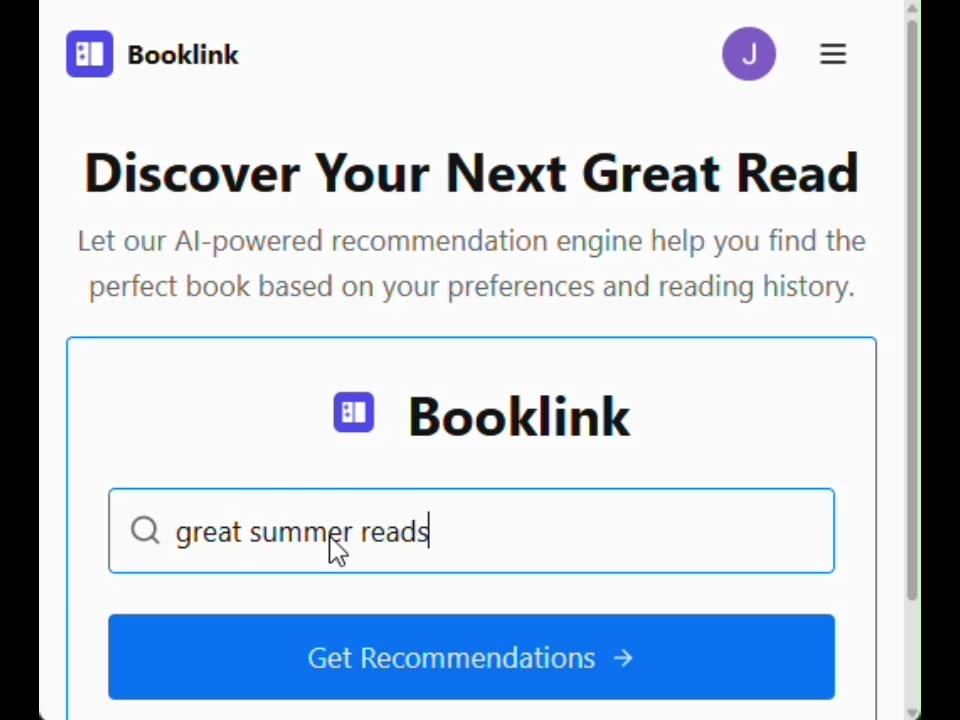 booklink product demo preview